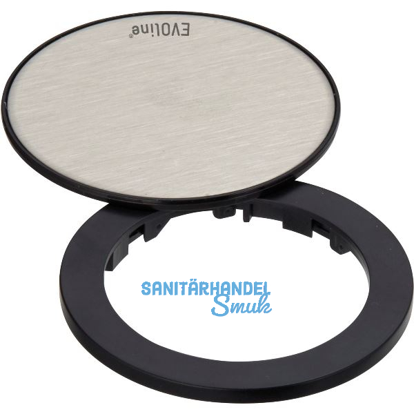 EVOline One Abdeckring mit Drehdeckel schwarz/Edelstahl
