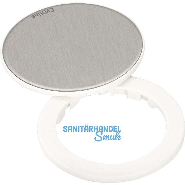 EVOline One Abdeckring mit Drehdeckel wei�/Edelstahl