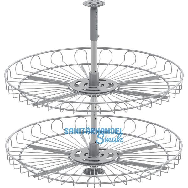 VS COR Wheel Eckschrank-Drehboden 4/4-Kreis 720 mm Classic Silber