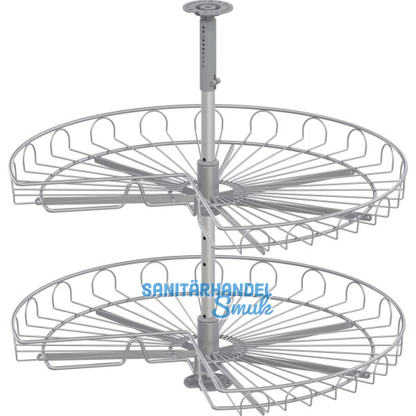VS COR Wheel Eckschrank-Drehboden 3/4-Kreis Set Classic 720 mm Silber