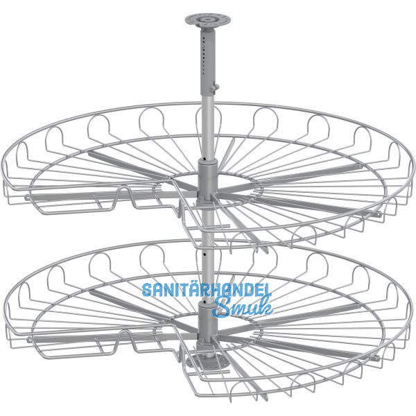 VS COR Wheel Eckschrank-Drehboden 3/4-Kreis Set Classic 820 mm Silber