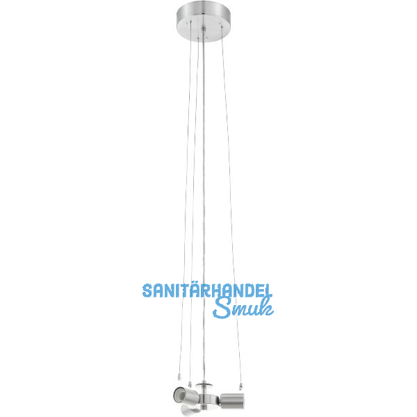 EGLO H�ngeleuchte Pasteri Pro 3 x E27 ohne Schirm, f�r Schirm 530 mm nickel