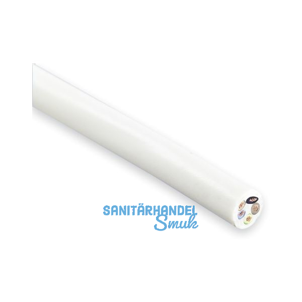 Zuleitungskabel 5-polig, H05VV-F5G2,5 HG, Bund 50 m wei�