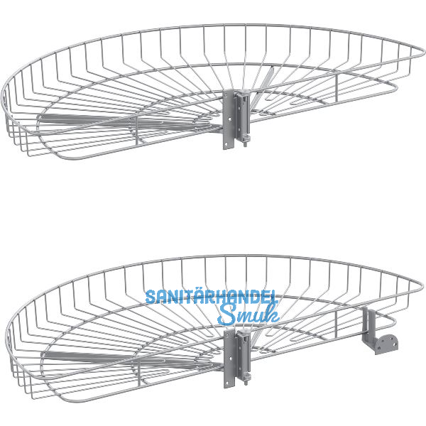 VS COR Wheel Eckschrank-Drehboden 2/4-Kreis Set Classic 850 mm Silber
