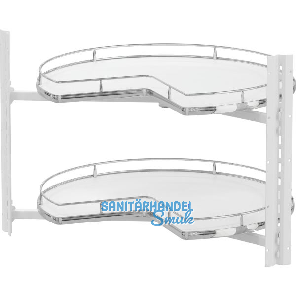 VS COR Wheel Pro Eckschrank-Drehboden 3/4-Kreis KB 900 mm Premea Wei�/chrom