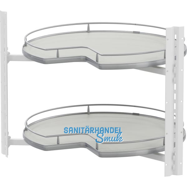 VS COR Wheel Pro Eckschrank-Drehboden 3/4-Kreis KB 800 mm Premea Hellgrau/Silber