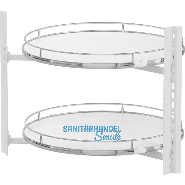 VS COR Wheel Pro Eckschrank-Drehboden Premea 4/4-Kreis KB 800 mm Wei�/chrom