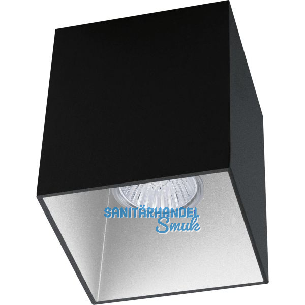 EGLO Deckenleuchte Polasso eckig GU10, schwarz/wei�