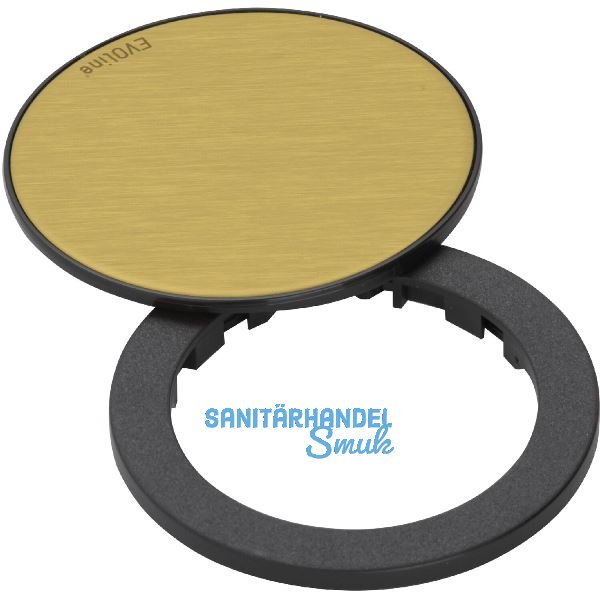 EVOline One Abdeckring mit Drehdeckel schwarz/messingfarbig