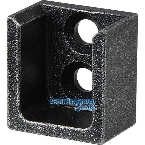 HALC� Schrankrohrlager Kulm Endst�ck seitlich Stahl schwarz passiviert