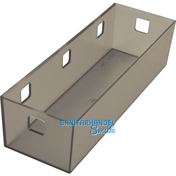 NINKA Organisationsbeh�lter Banio 3-fach Kunststoff Graphit transluzent