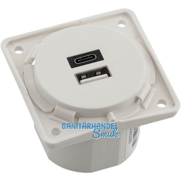 BERKER Integro USB Ladesteckdose USB-A, USB-C wei� matt