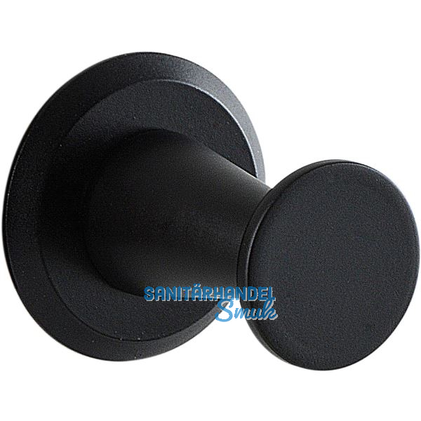 Mantelhaken Medellot Platte � 30, Tiefe 33, Aluminium schwarz