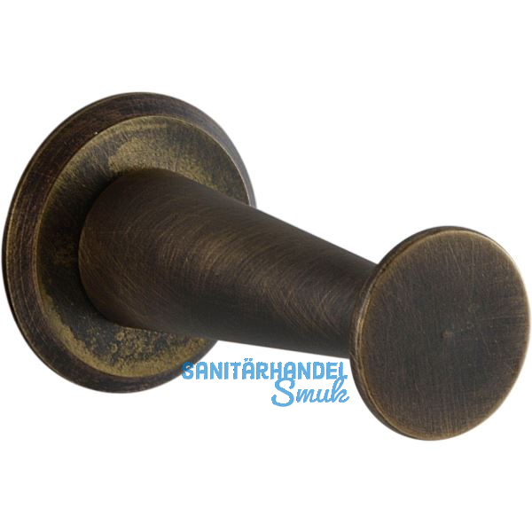 Mantelhaken Medellot Platte � 30, Tiefe 53, Messing antik schutzlackiert