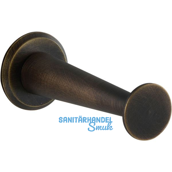 Mantelhaken Medellot Platte � 30, Tiefe 73, Messing antik schutzlackiert