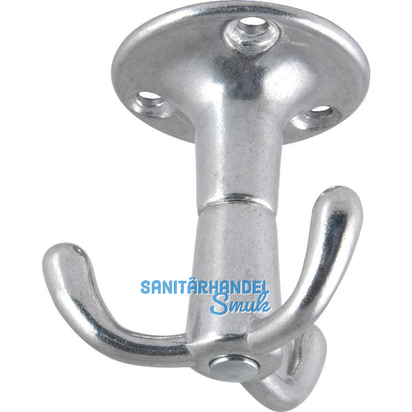 Dreifach-Drehhaken Pegasi � 51 mm, H�he 53 mm, Aluminium poliert