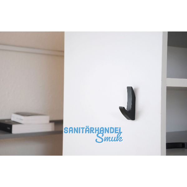 Mantelhaken Salina Breite 15 mm, H�he 81 mm, ZN schwarz matt