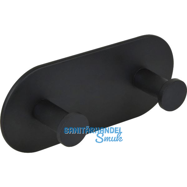 Klebehaken Demon Breite 120 mm, H�he 50 mm, Stahl schwarz matt