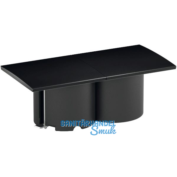 BACHMANN Steckdosenelement DUE 2xSchuko schwarz Abdeckung schwarz