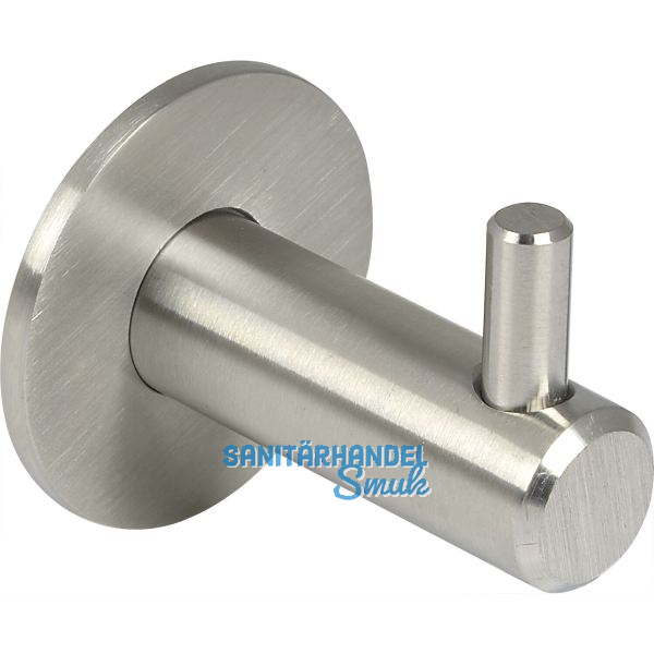 Mantelhaken Tonina 1 mit Platte � 35 mm, Tiefe 42 mm, Edelstahl geb�rstet