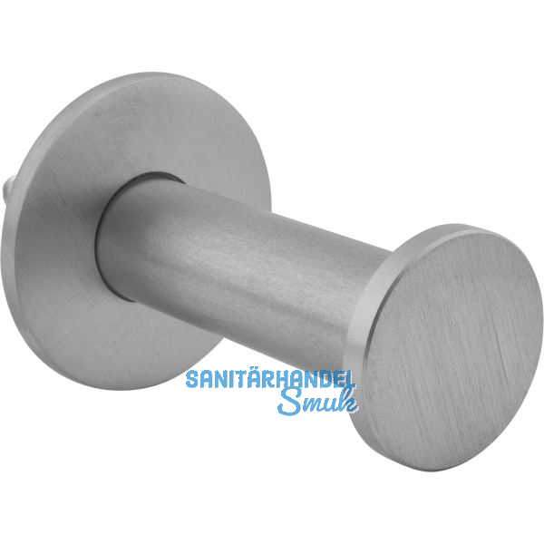 Mantelhaken Kuka mit Platte � 35 mm, Tiefe 50 mm, Edelstahl geb�rstet