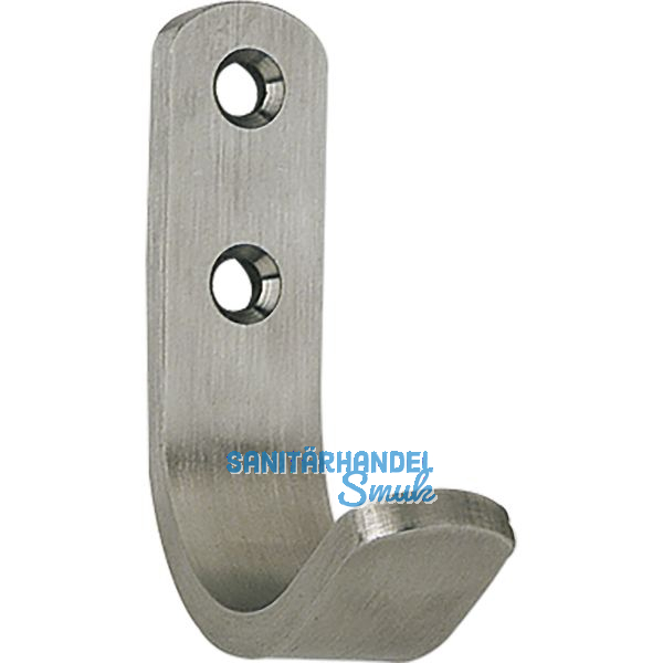 Mantelhaken Macoba Breite 18 mm, H�he 66,5 mm, Edelstahl geb�rstet