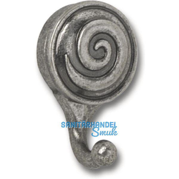 Mantelhaken Ian Smith Breite 41 mm, H�he 64 mm, Zinkdruckguss altsilber