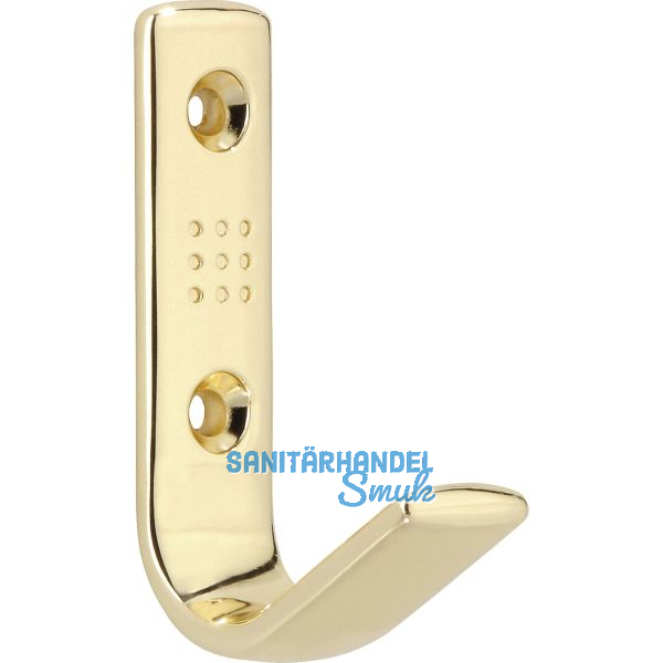 Mantelhaken Gamma Breite 18 mm, H�he 69 mm, ZN vermessingt poliert