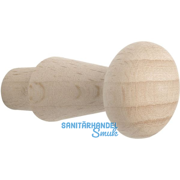 Mantelhaken Horus zum Einbohren � 10 x 12 mm, Tiefe 35 mm, Buche roh