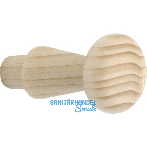 Mantelhaken Horus zum Einbohren � 10 x 12 mm, Tiefe 35 mm, Fichte roh