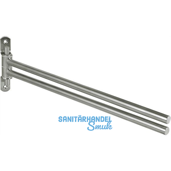 Handtuchhalter Bulon zweiarmig schwenkbar, Edelstahl geb�rstet