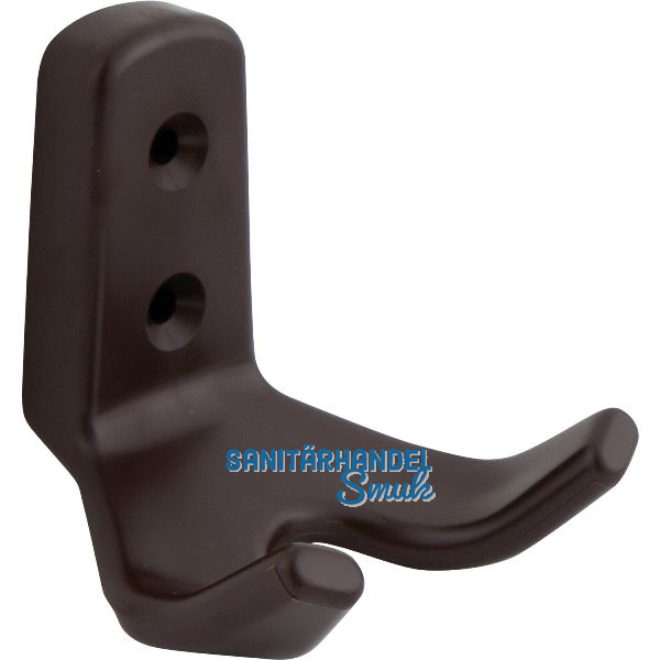 Mantelhaken Amun Breite 57 mm, H�he 62 mm, Kunststoff braun