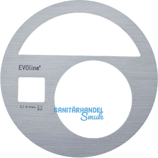 EVOline Circle80 Dekorblende Edelstahl Effekt