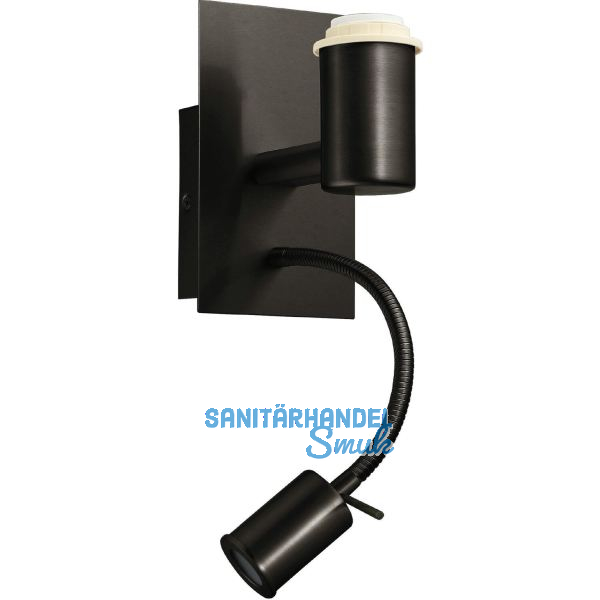 EGLO Wandleuchte Pasteri Pro 2-fach schwarz Grundk�rper ohne Schirm