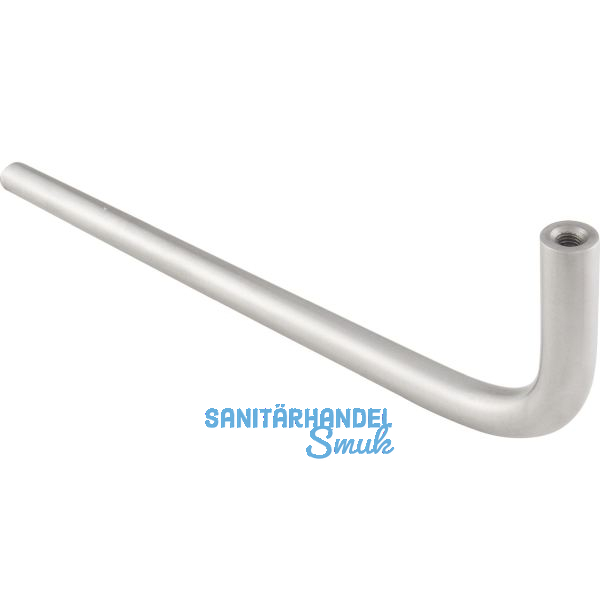 Garderobenh�ngeb�gel Nora L-Form � 12mm,Breite230mm,H�he65mm,Edelstahl geb�rstet