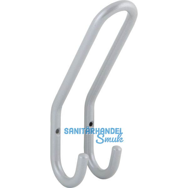 Huthaken Nora Breite 51 mm, H�he 192 mm, Stahl wei�aluminium (ca. RAL 9006)