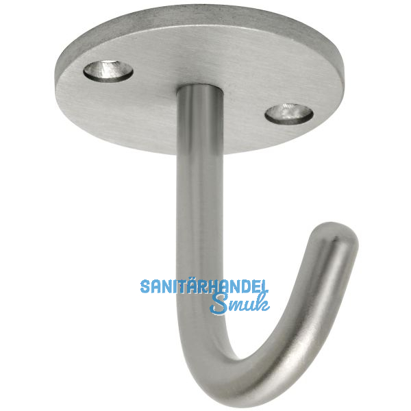 Einfach-Haken Delta H�he 59 mm, Breite 71 mm, Edelstahl geb�rstet