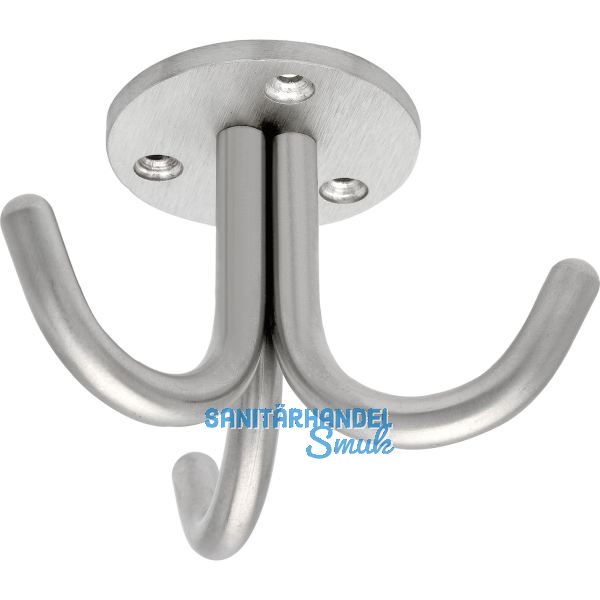 Dreifach-Haken Canis starr, H�he 59 mm, Edelstahl geb�rstet