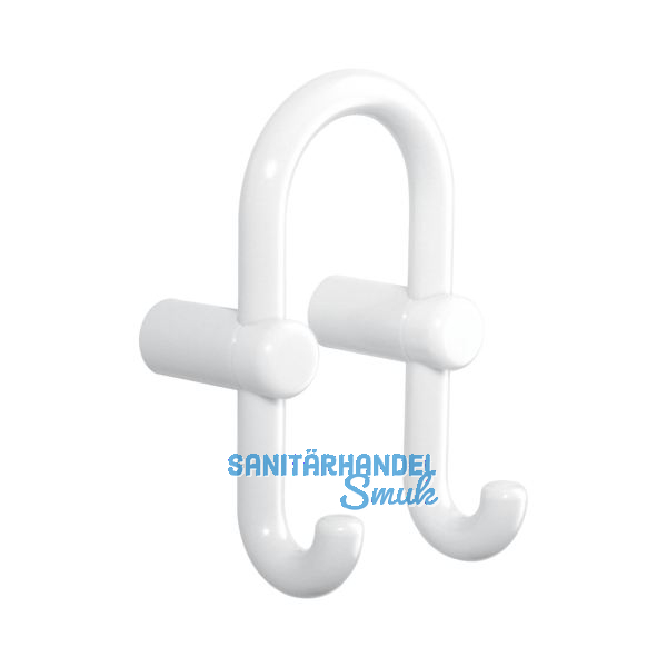 Mantelhaken HEWI 801.90.040 H�he 165 mm, Polyamid reinwei� gl�nzend