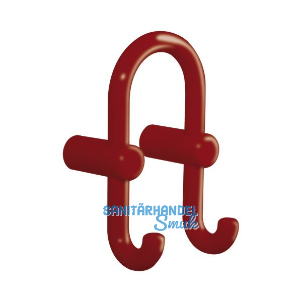 Mantelhaken HEWI 801.90.040 H�he 165 mm, Polyamid rubinrot gl�nzend