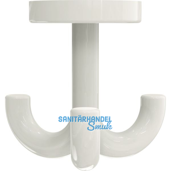 Dreifach-Drehhaken HEWI 477.90.050 H�he 70 mm, Polyamid reinwei� gl�nzend