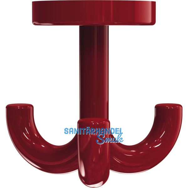Dreifach-Drehhaken HEWI 477.90.050 H�he 70 mm, Polyamid rubinrot gl�nzend