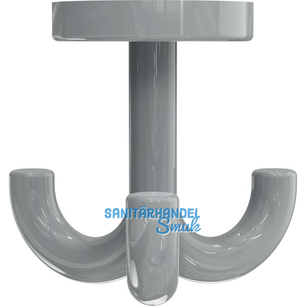 Dreifach-Drehhaken HEWI 477.90.050 H�he 70 mm, Polyamid felsgrau gl�nzend