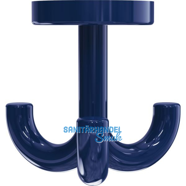 Dreifach-Drehhaken HEWI 477.90.050 H�he 70 mm, Polyamid stahlblau gl�nzend