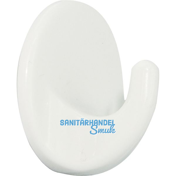 Klebehaken Rund � 34 mm, Tiefe 20 mm, Kunststoff wei�