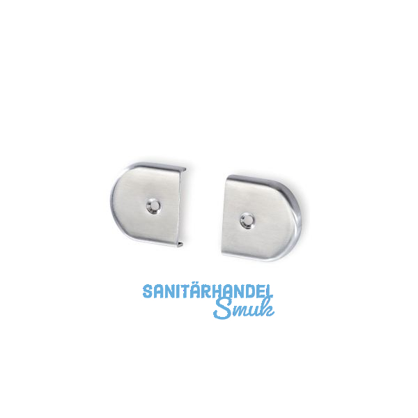 Endkappe zu Garderobenleiste Aton Breite 39 mm, H�he 40 mm, Edelstahl geb�rstet
