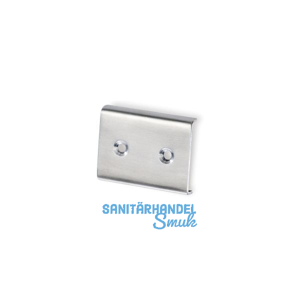 Verbindungsst�ck zu Garderobenleiste Aton B 52 mm, H 40 mm, Edelstahl geb�rstet