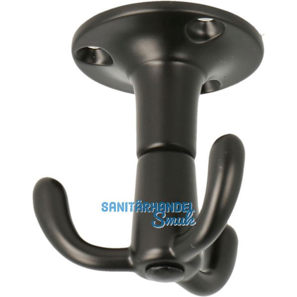 SISO Dreifach-Drehhaken Spider � 48 mm, H�he 52 mm, Zamak, schwarz matt