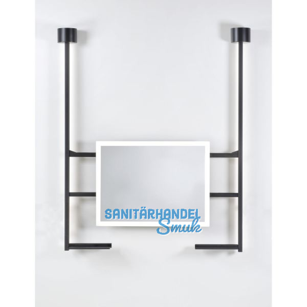 DOMUS LINE LED-Spiegel IO-D D-Motion Aluminium schwarz
