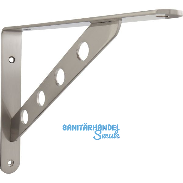 Garderobenkonsole Keket Schr�ge mit 4 L�chern, Stahl Edelstahl Effekt